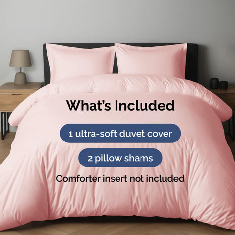 CGK Unlimited queen duvet cover with two 20x26 pillow shams for coordinated styling and fit.
