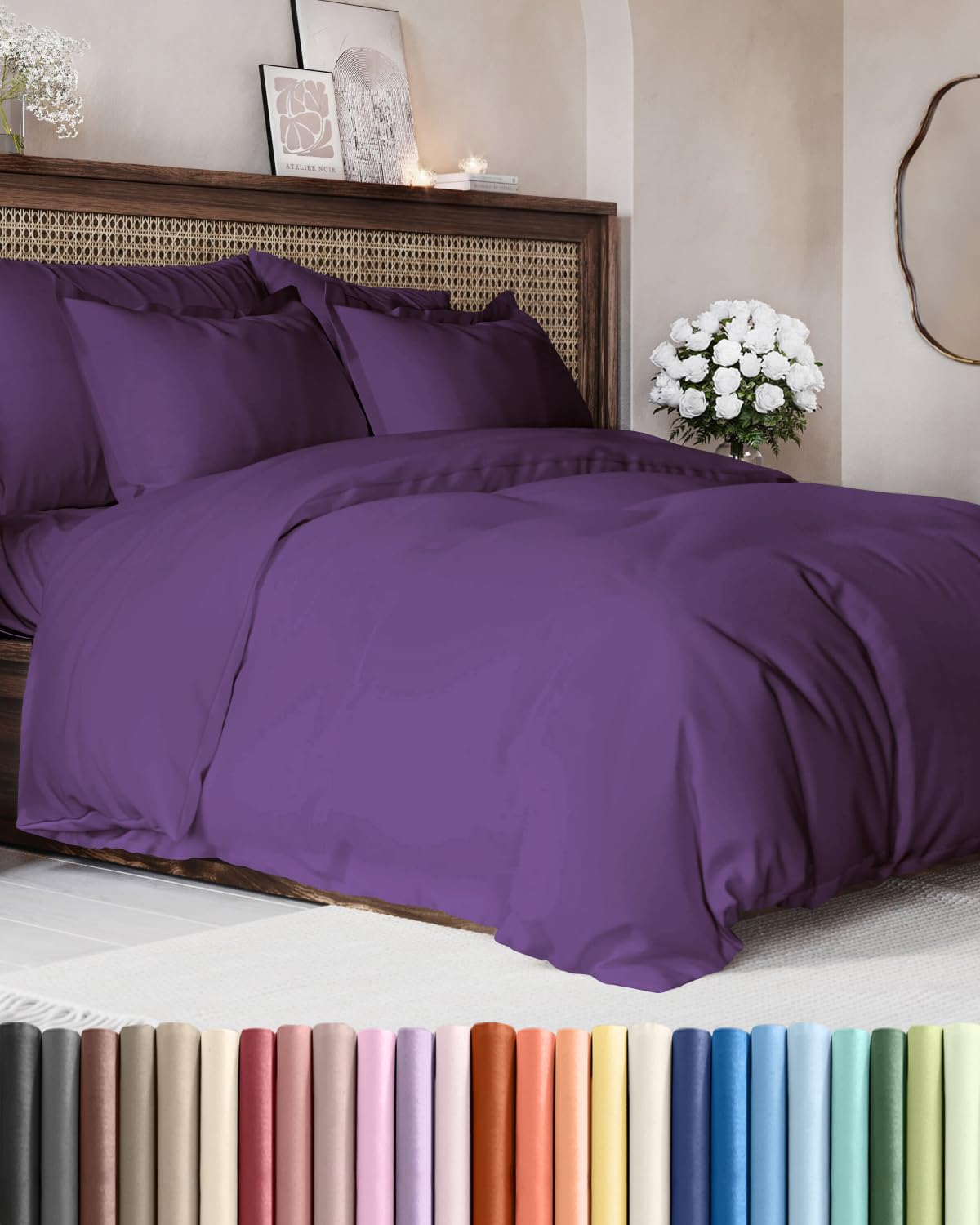 CGK Unlimited duvet cover queen soft fabric texture close-up