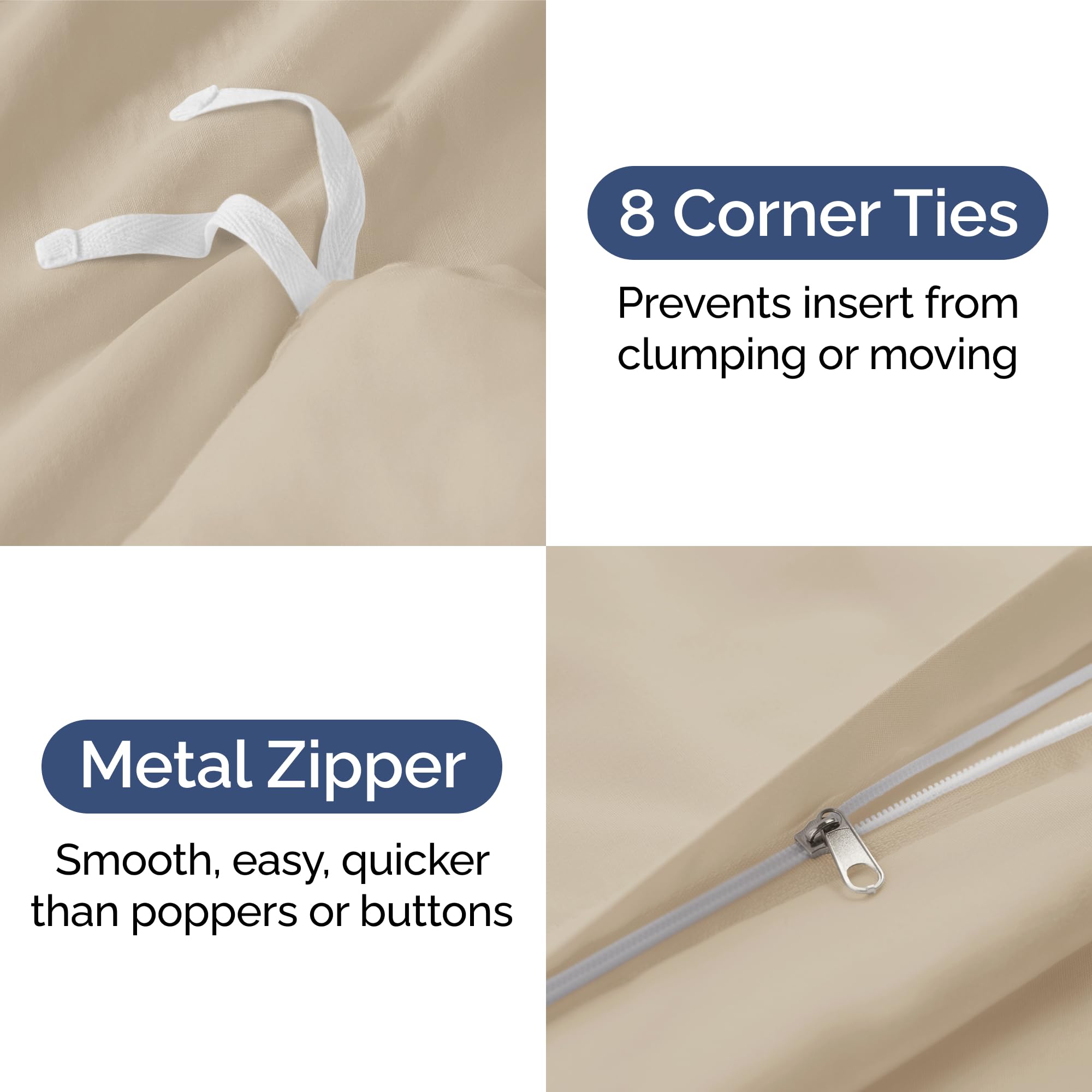 CGK Unlimited queen duvet cover set with two pillow shams on bed