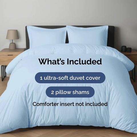 CGK Unlimited duvet cover queen zipper closure provides secure fit and easy changes.