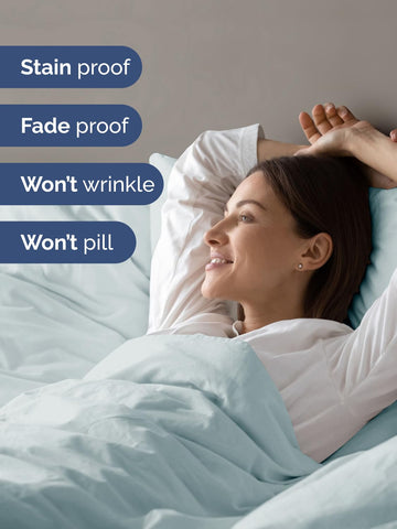 CGK Unlimited duvet cover with zipper closure and eight ties ensures snug bedding
