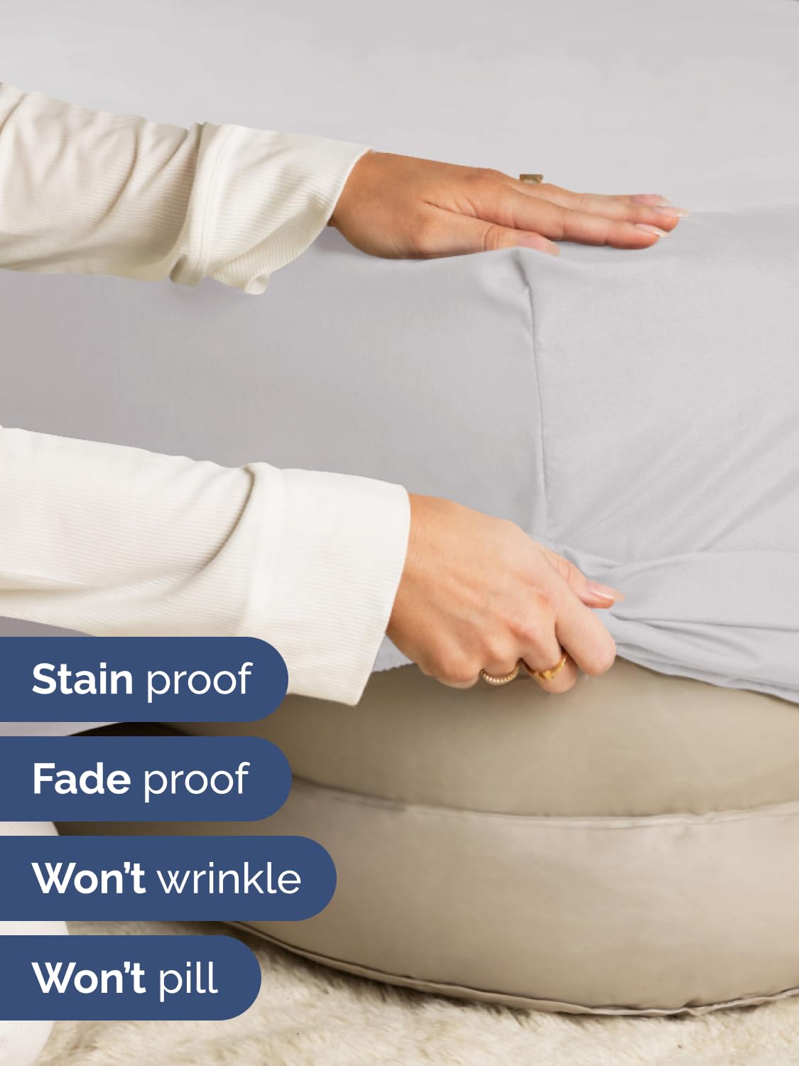 CGK Unlimited elastic-all-around edge provides a snug mattress grip.
