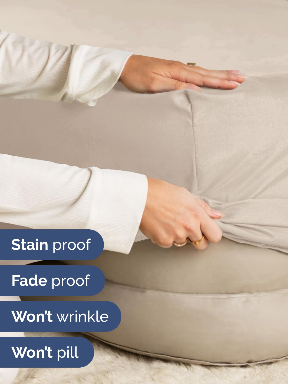 CGK Unlimited elastic all around edges ensure a snug mattress wrap.