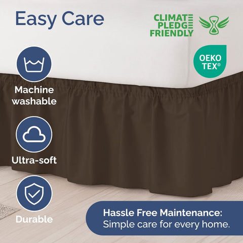 CGK Unlimited elegant ruffled look enhances bedroom décor.