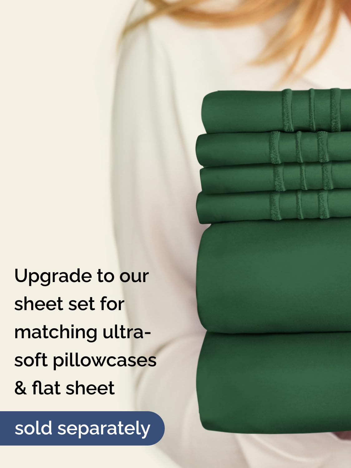 CGK Unlimited emerald green king fitted sheet machine-washable for busy households