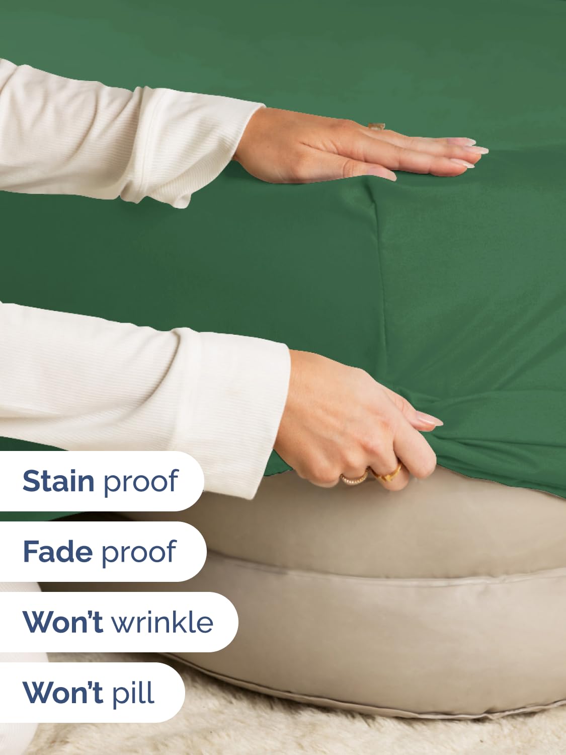 CGK Unlimited premium-soft emerald green king fitted sheet feeling extra-soft