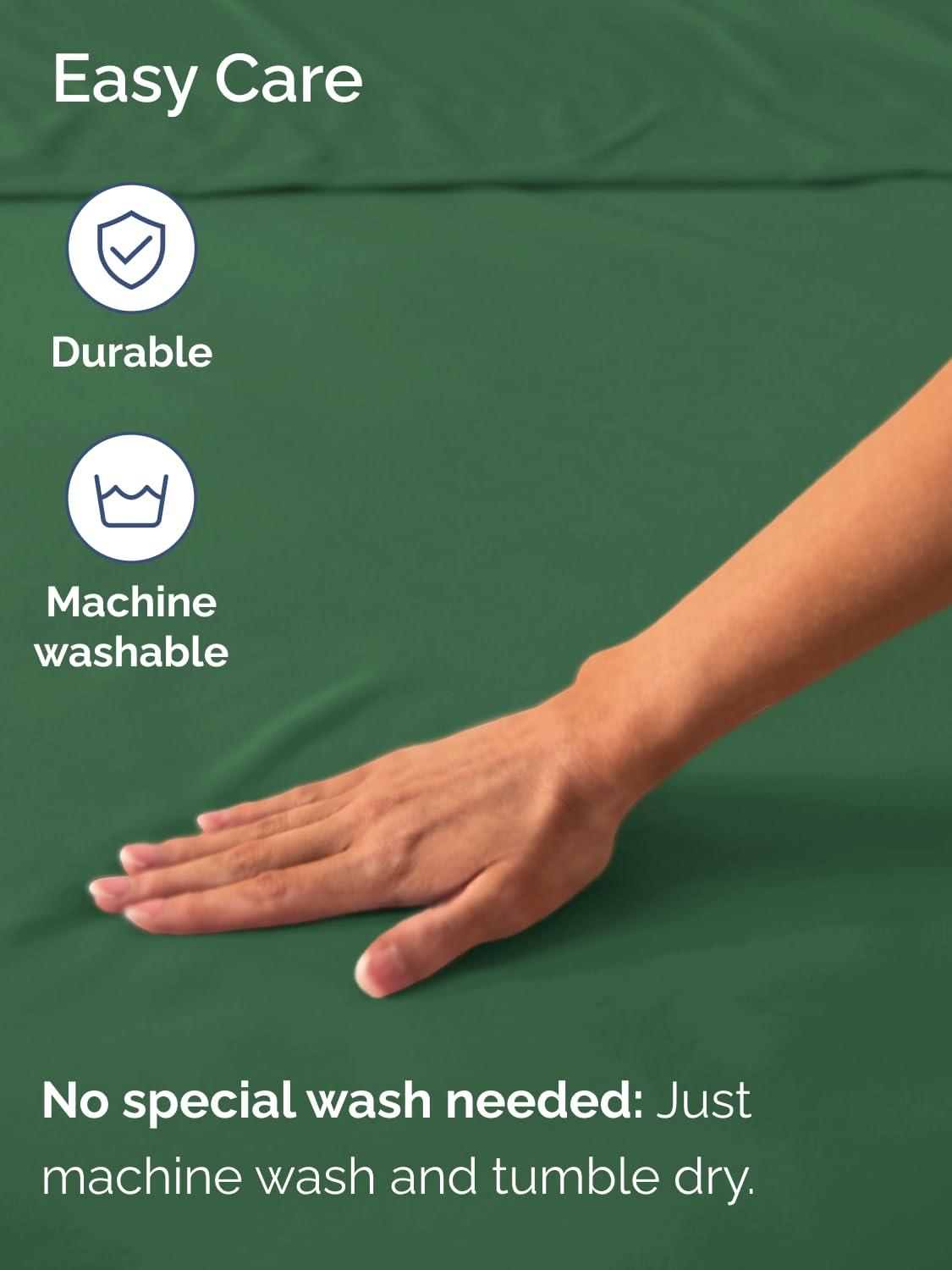 CGK Unlimited emerald green king fitted sheet resists wrinkles and fading for easy care