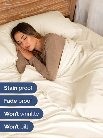 CGK Unlimited extra-deep Cal King sheet set fits 18–24 inch pockets for tall mattresses.