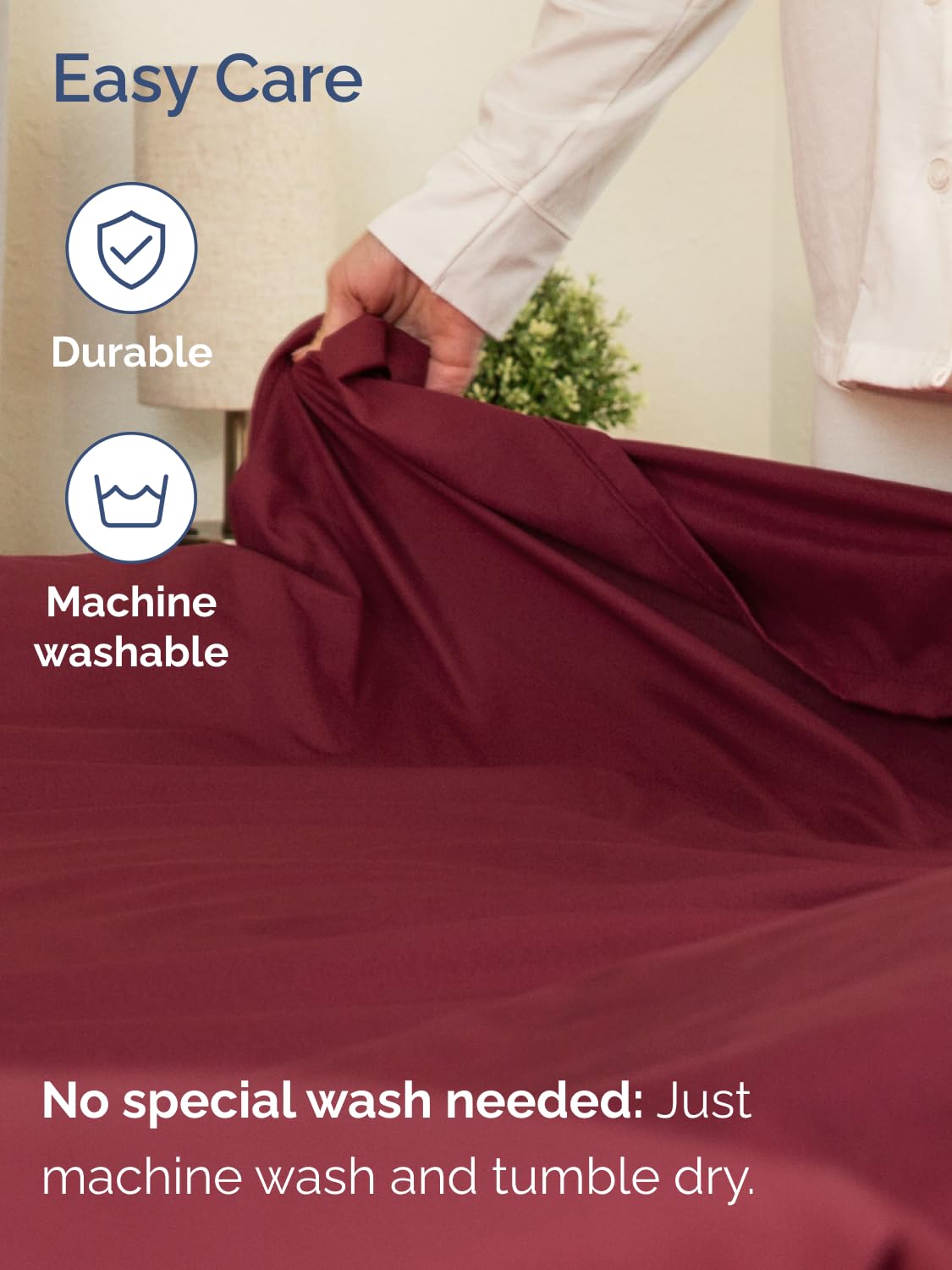 CGK Unlimited burgundy color adds hotel-luxury vibes to bedrooms.