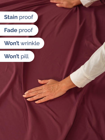 CGK Unlimited deep-pocket 21-inch design fits tall mattresses securely.