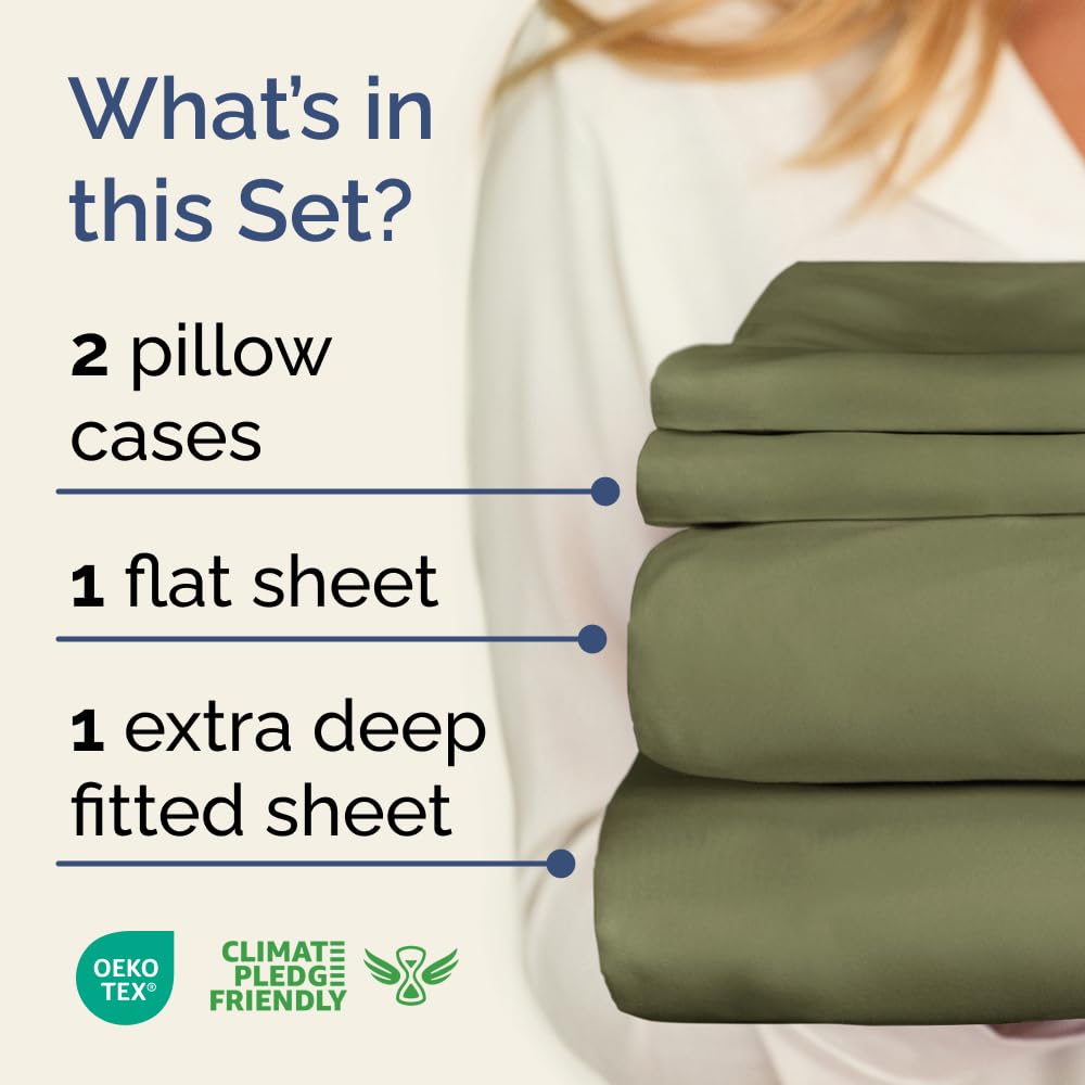 CGK Unlimited extra deep king fitted sheet with 21-inch pockets for thick mattresses and toppers