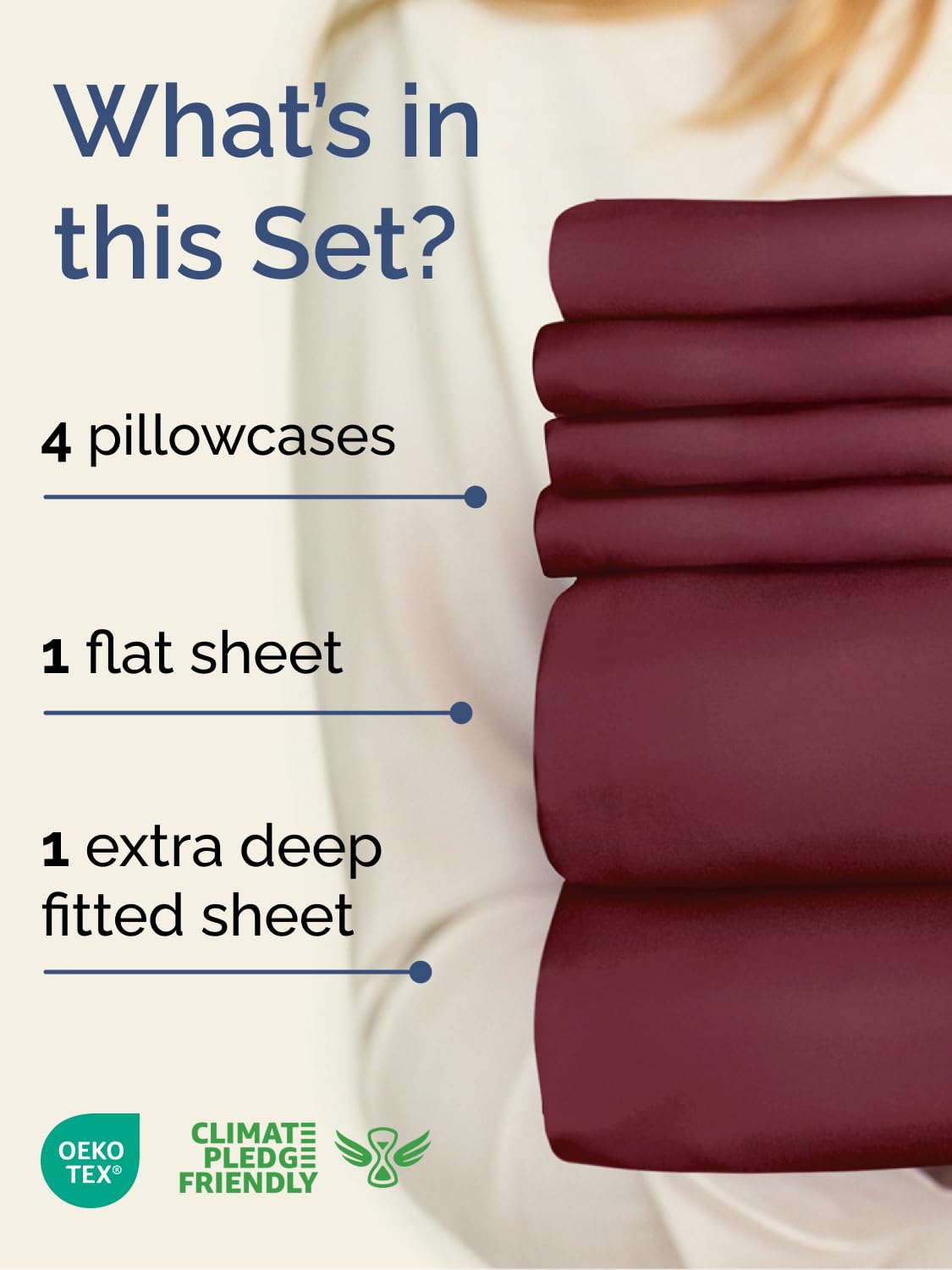 CGK Unlimited extra deep king fitted sheet with elastic edge grips deep mattresses securely.