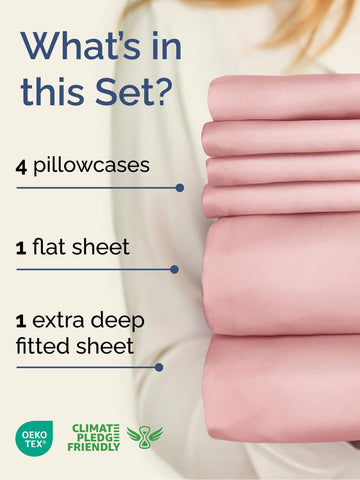 CGK Unlimited extra-deep king fitted sheet with elastic grip for secure mattress fit