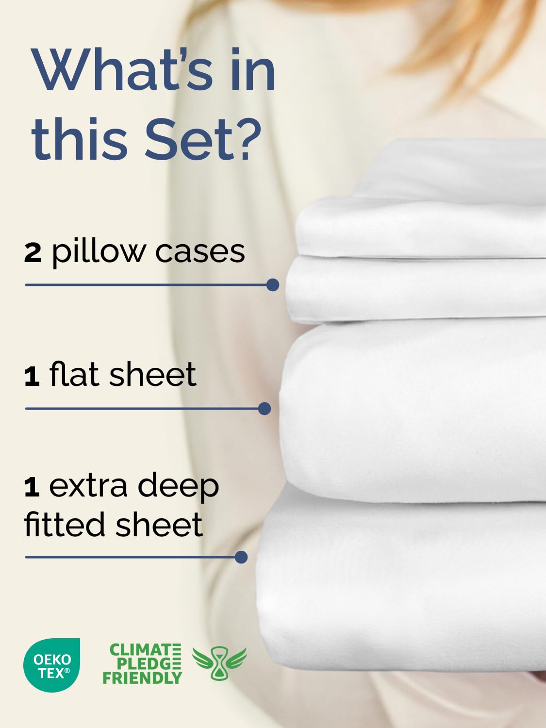 CGK Unlimited extra-deep king fitted sheet showing extra depth for secure fit