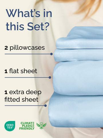 CGK Unlimited Extra Deep King flat sheet offers generous king-size coverage.
