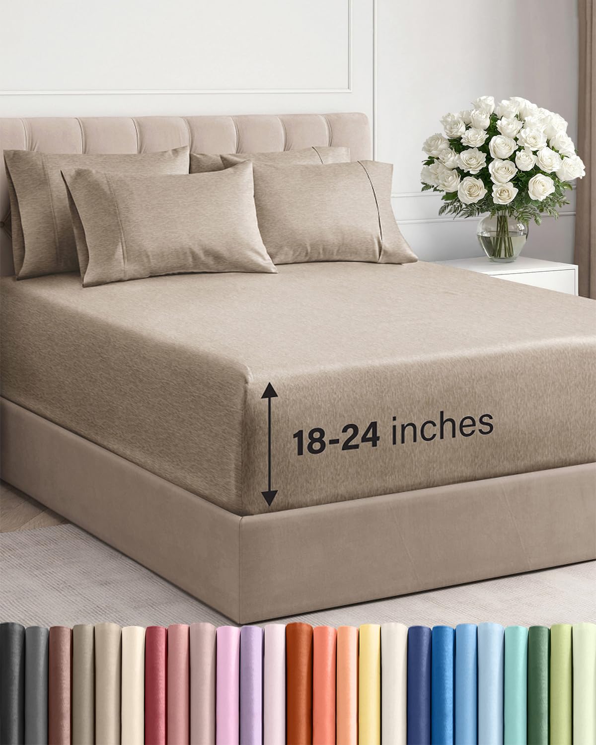 CGK Unlimited extra-deep king flat sheet offers breathable comfort for all-night use