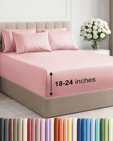 CGK Unlimited extra-deep king flat sheet shows generous fit and breathable microfiber feel
