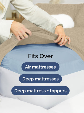 CGK Unlimited heathered beige color adds subtle luxury to any bedroom