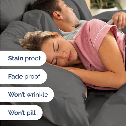 CGK Unlimited Extra Deep King pillowcase back view demonstrates smooth, easy-care material.