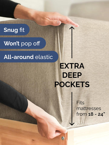 CGK Unlimited extra-deep king pillowcases with secure closures for a snug fit