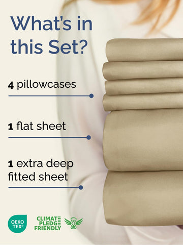 CGK Unlimited extra-deep king flat sheet sized for oversized beds