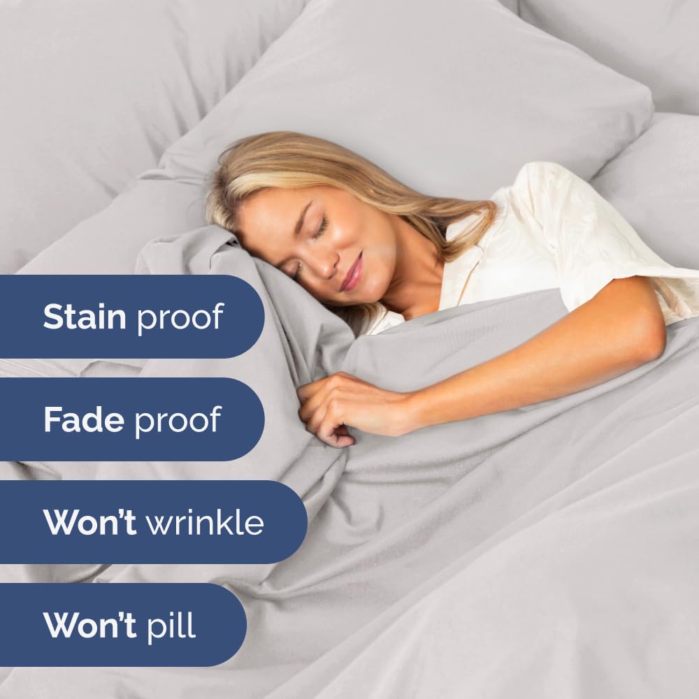 CGK Unlimited Extra Deep King Sheet Set microfiber fabric shows soft, lightweight feel