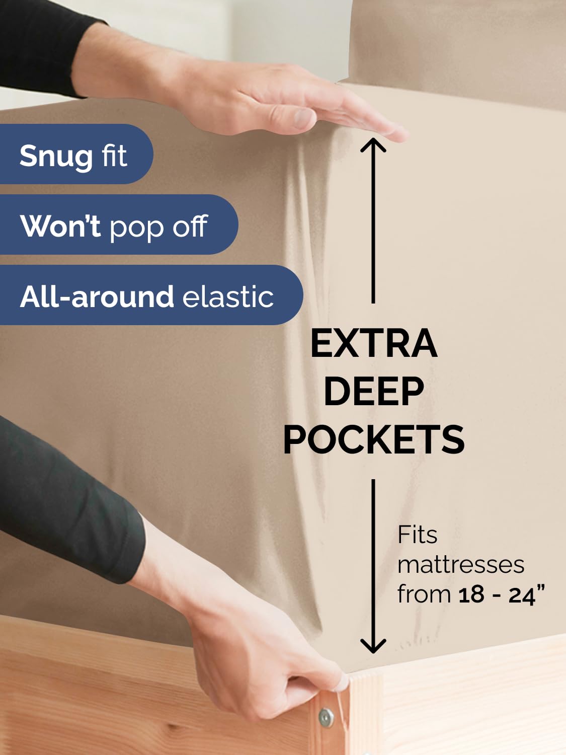 CGK Unlimited Extra Deep King pillowcases with secure closures for neat bedding