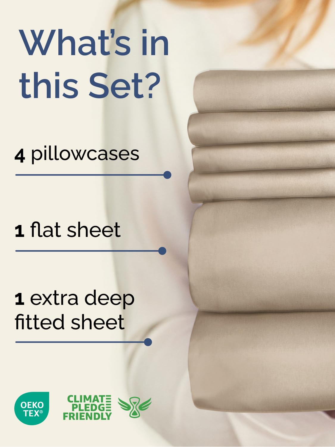 CGK Unlimited four pillowcases with secure enclosure; pillows stay neatly in place