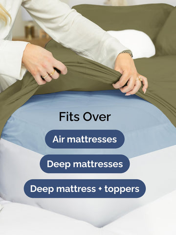 CGK Unlimited Extra Deep King Sheet Set breathable weave promotes cooling and comfort.