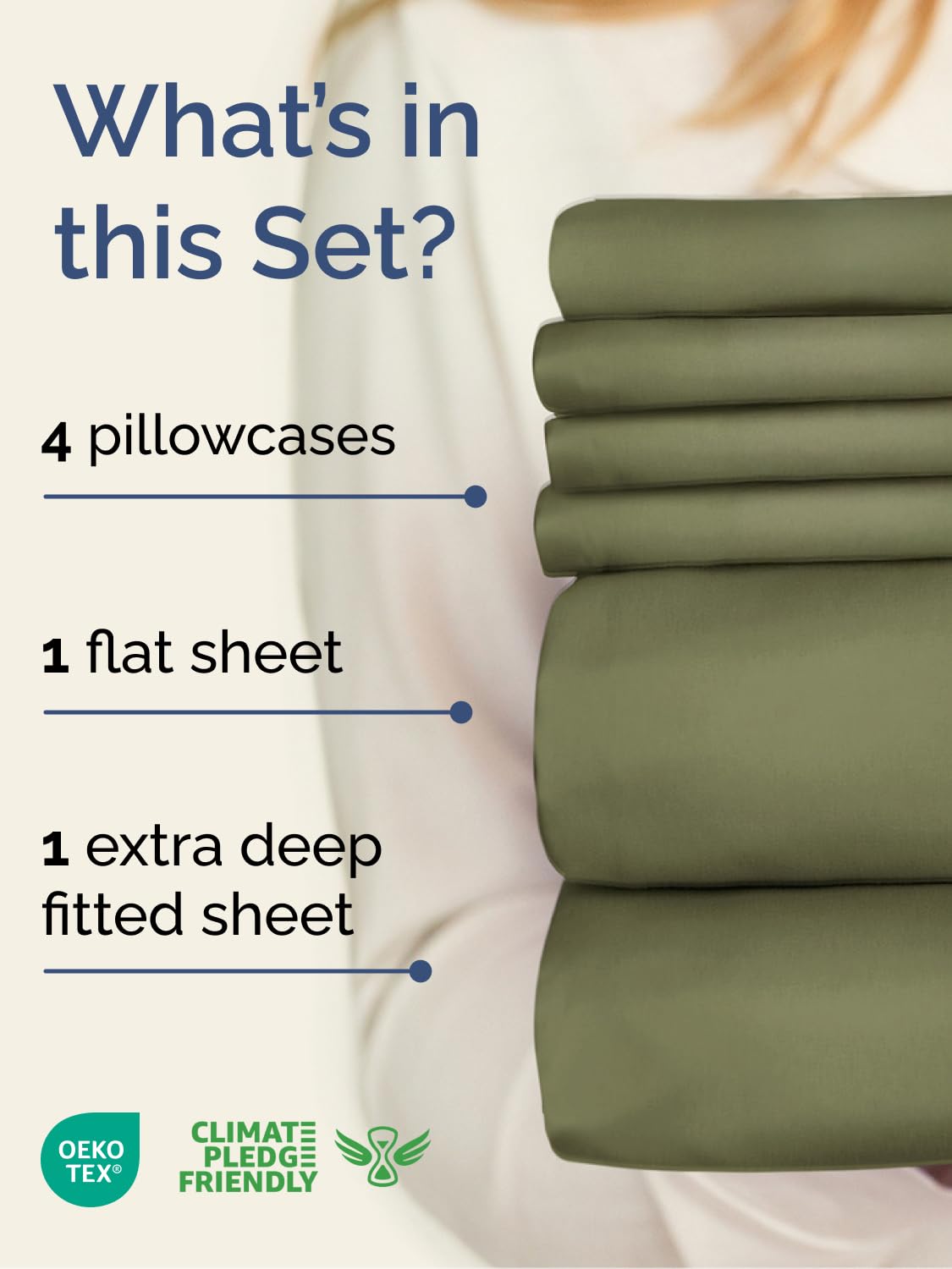 CGK Unlimited Extra Deep King Sheet Set fitted sheet with elastic edge resists slipping.