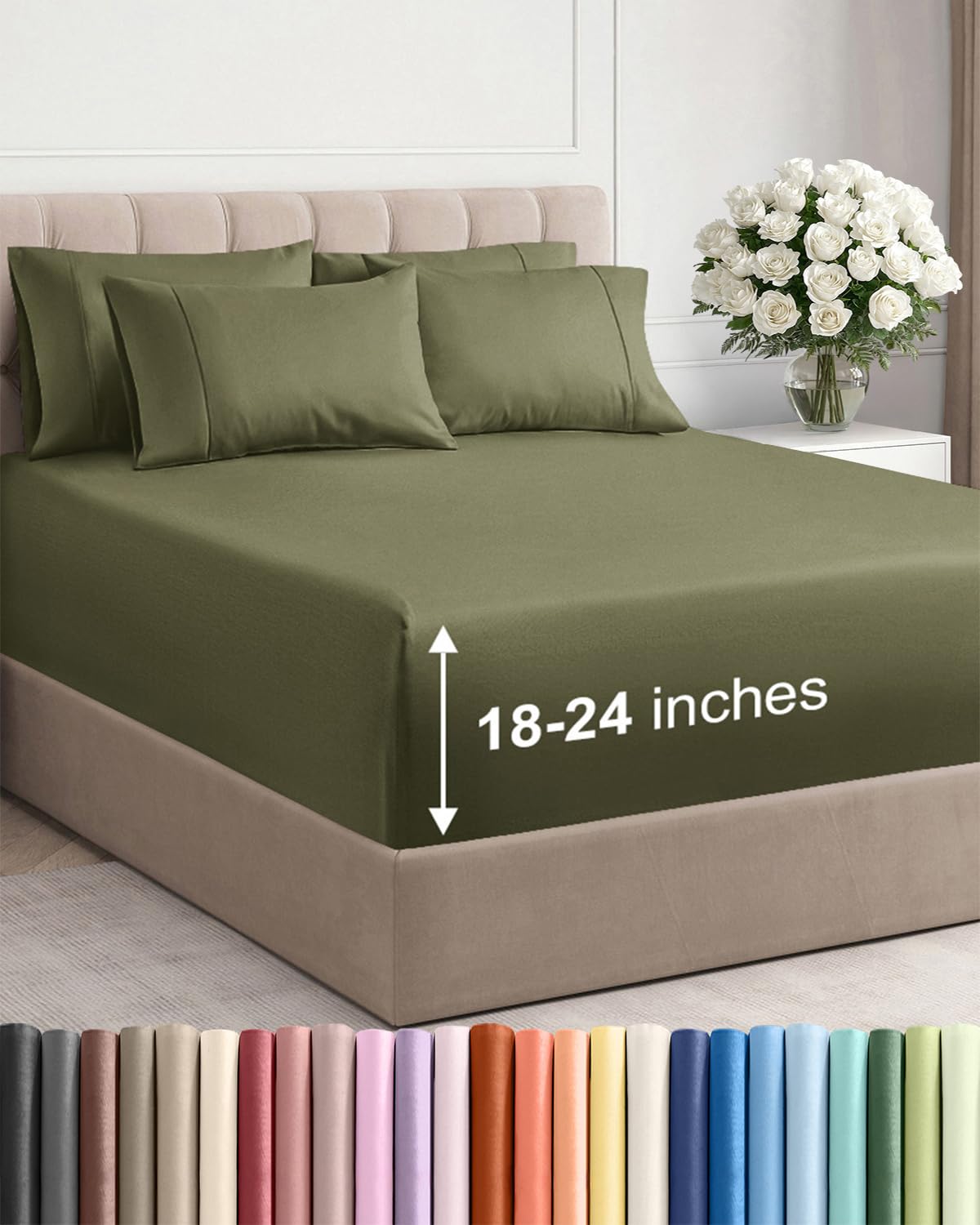 CGK Unlimited Extra Deep King Sheet Set flat sheet for a smooth, secure deep-pocket fit.