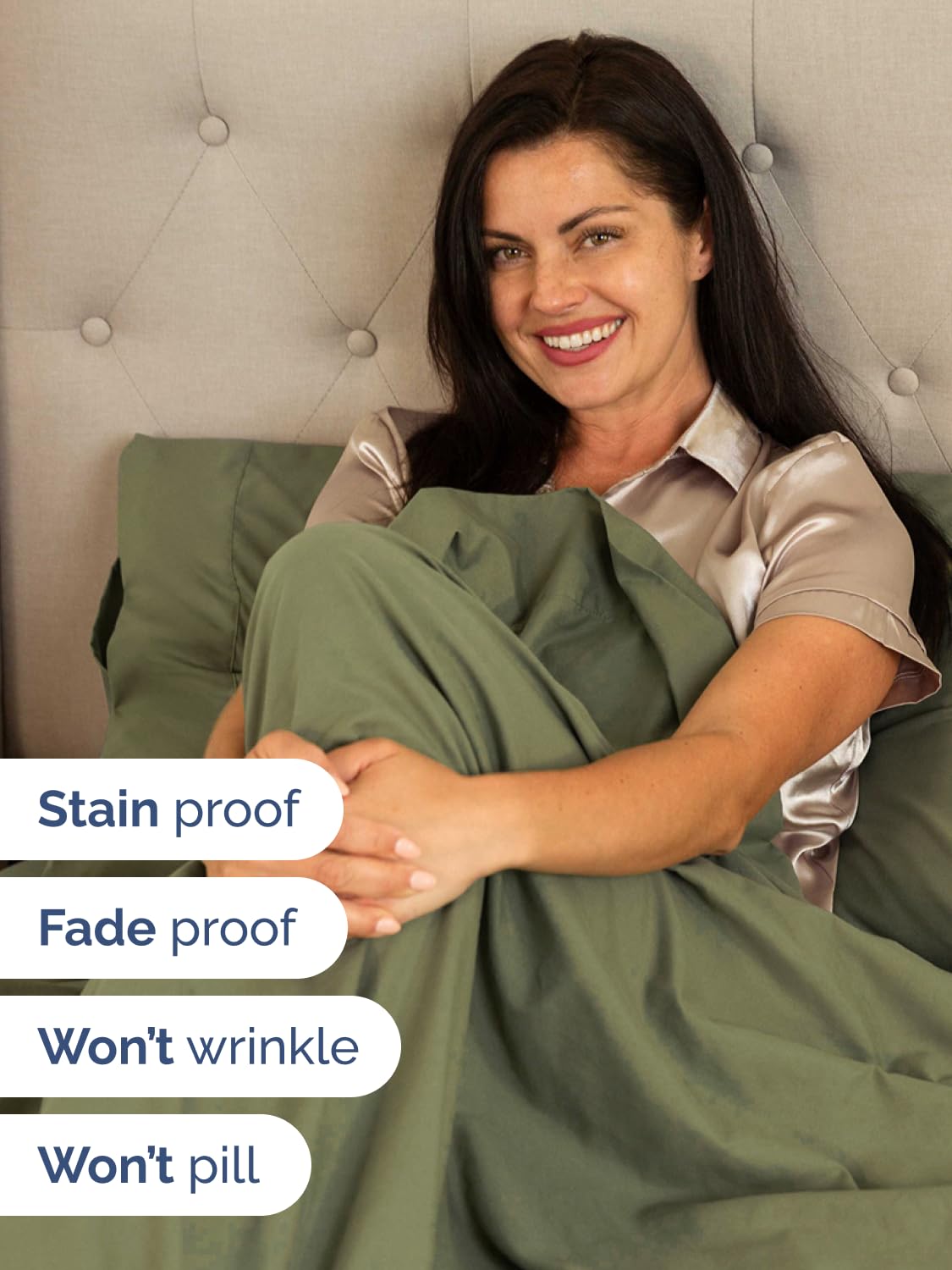CGK Unlimited Extra Deep King Sheet Set microfiber fabric feels ultra-soft and breathable.