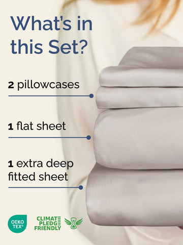 CGK Unlimited on-bed presentation showing secure topper-friendly fit