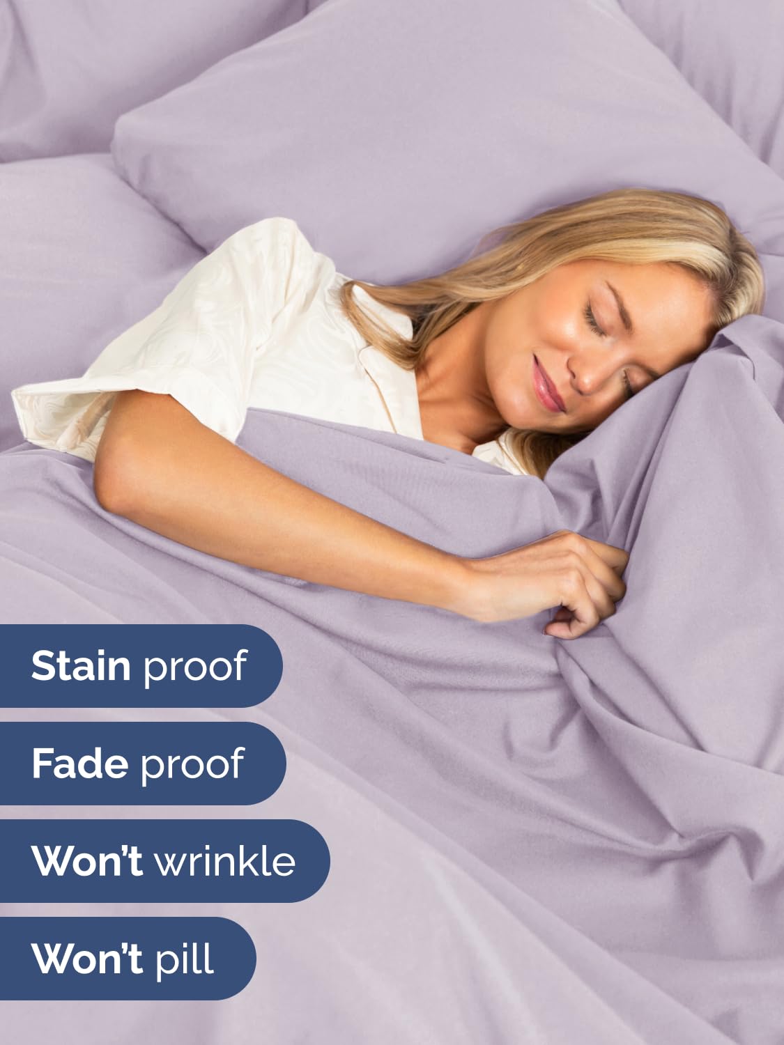 CGK Unlimited Extra Deep King Sheet Set secure enclosures on pillowcases for tidy look