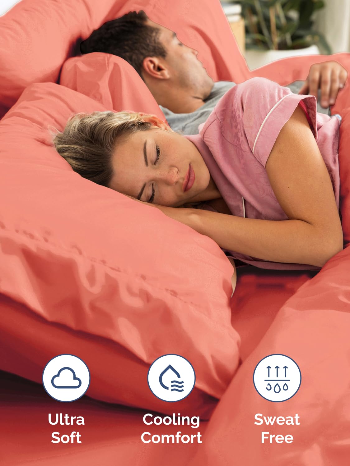 Secure-closure pillowcases ensure the CGK Unlimited sheets stay in place.