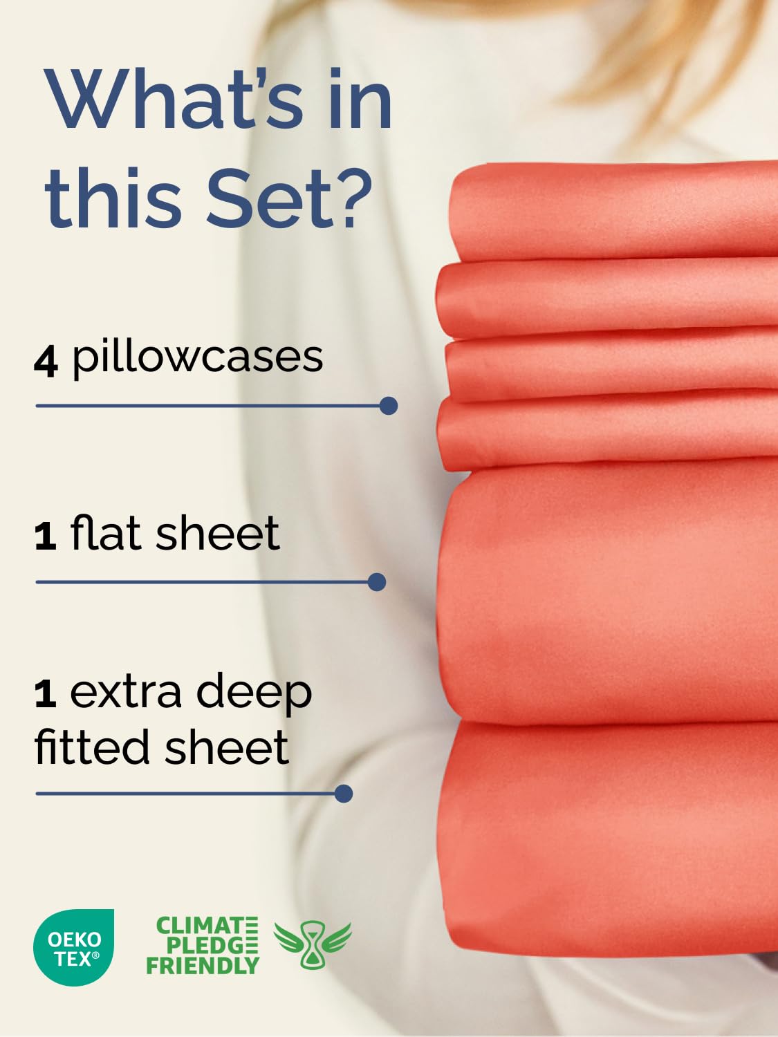 Soft microfiber fabric of the CGK Unlimited sheet set for a cozy sleep.