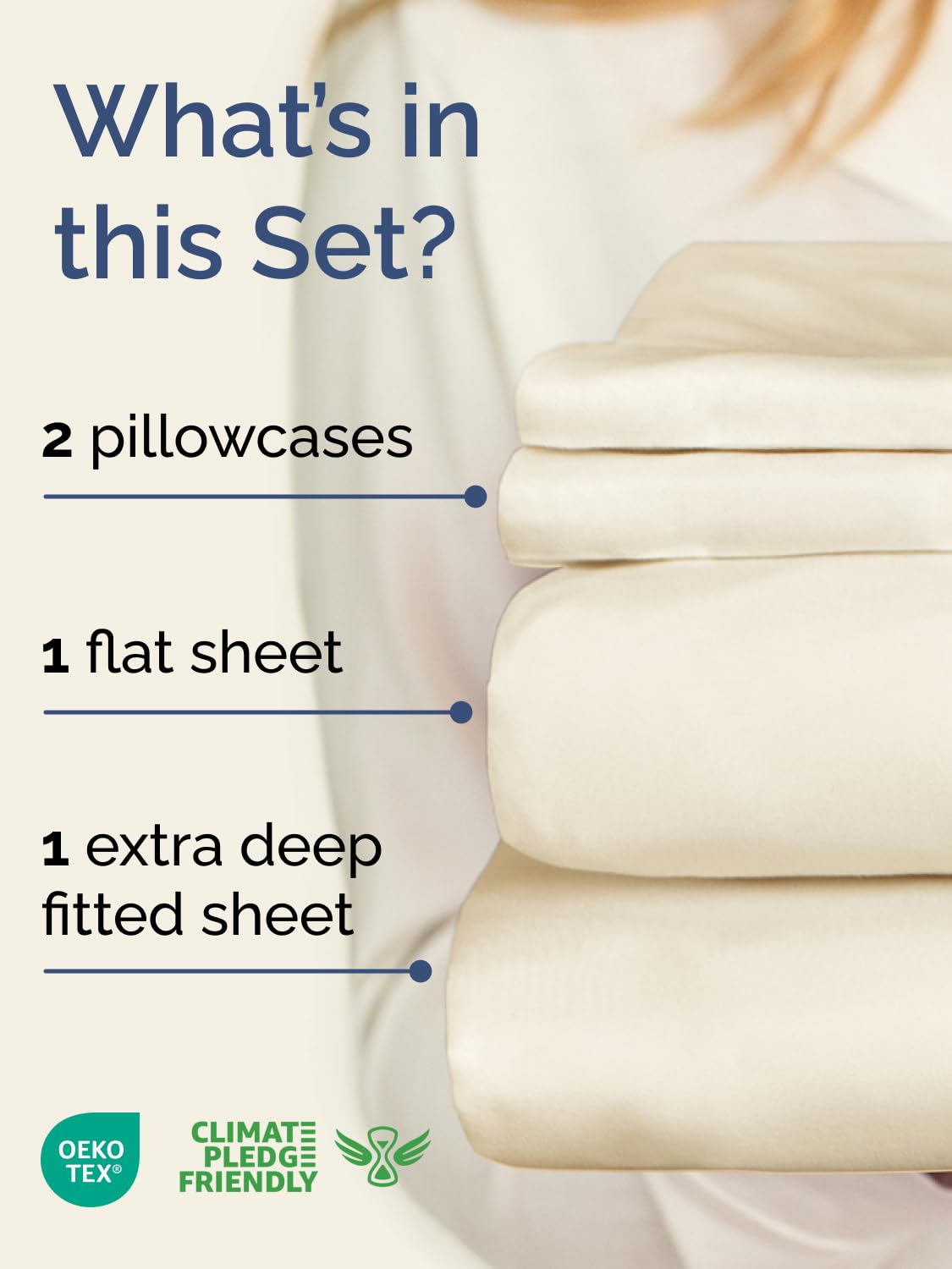Close view of topper-friendly fit on CGK Unlimited king sheets.