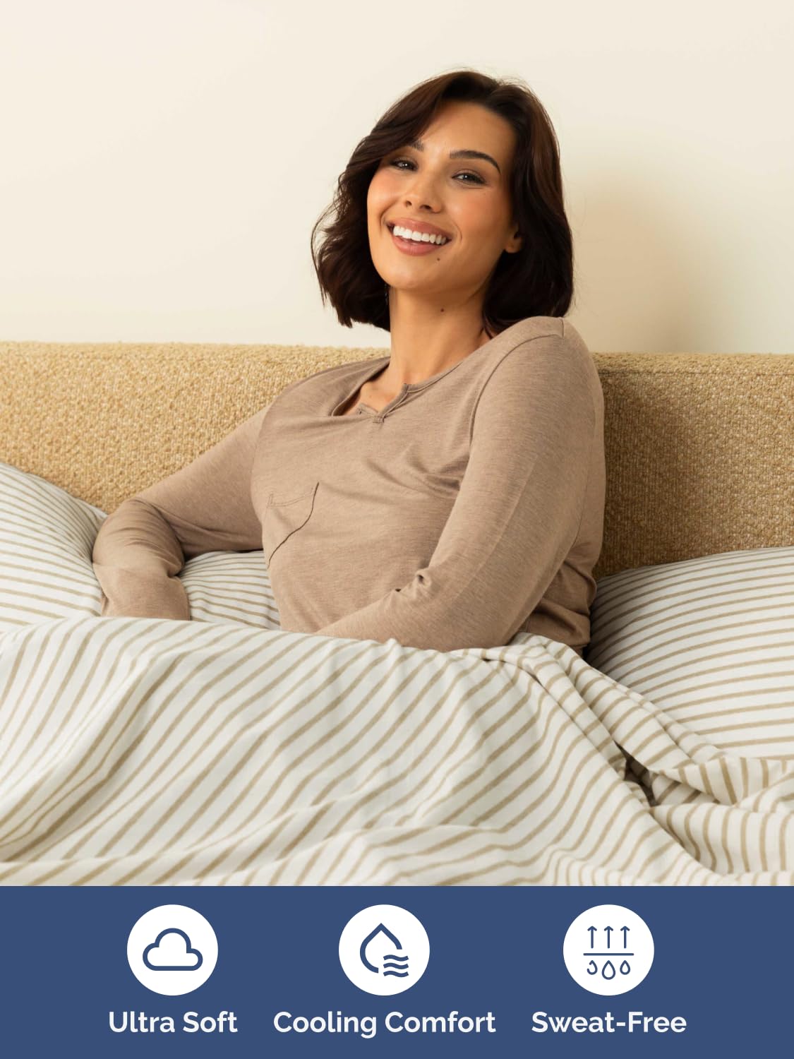 CGK Unlimited deep-pocket design helps keep sheets in place on thick mattresses.