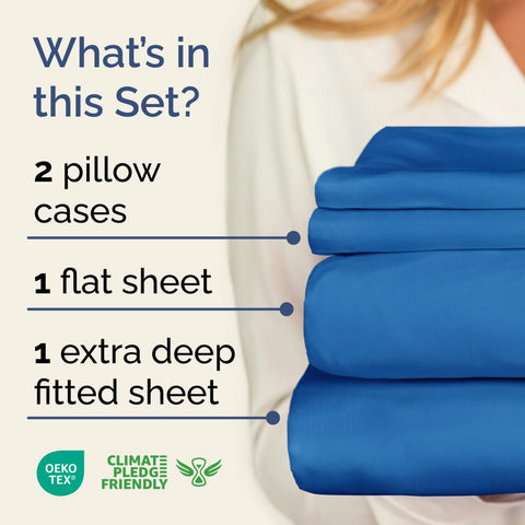 CGK Unlimited extra deep queen fitted pocket demonstrates secure 21-inch depth for thick mattresses.