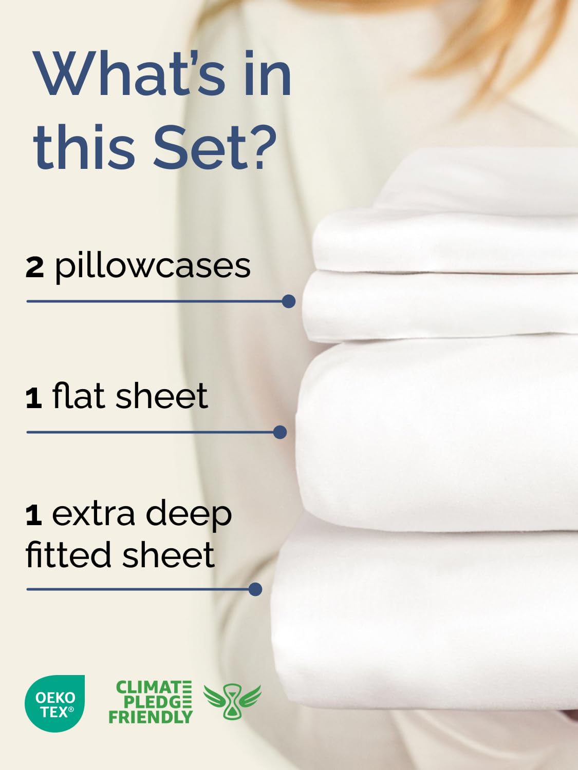 CGK Unlimited extra deep queen fitted sheet provides secure corner fit on thick beds.