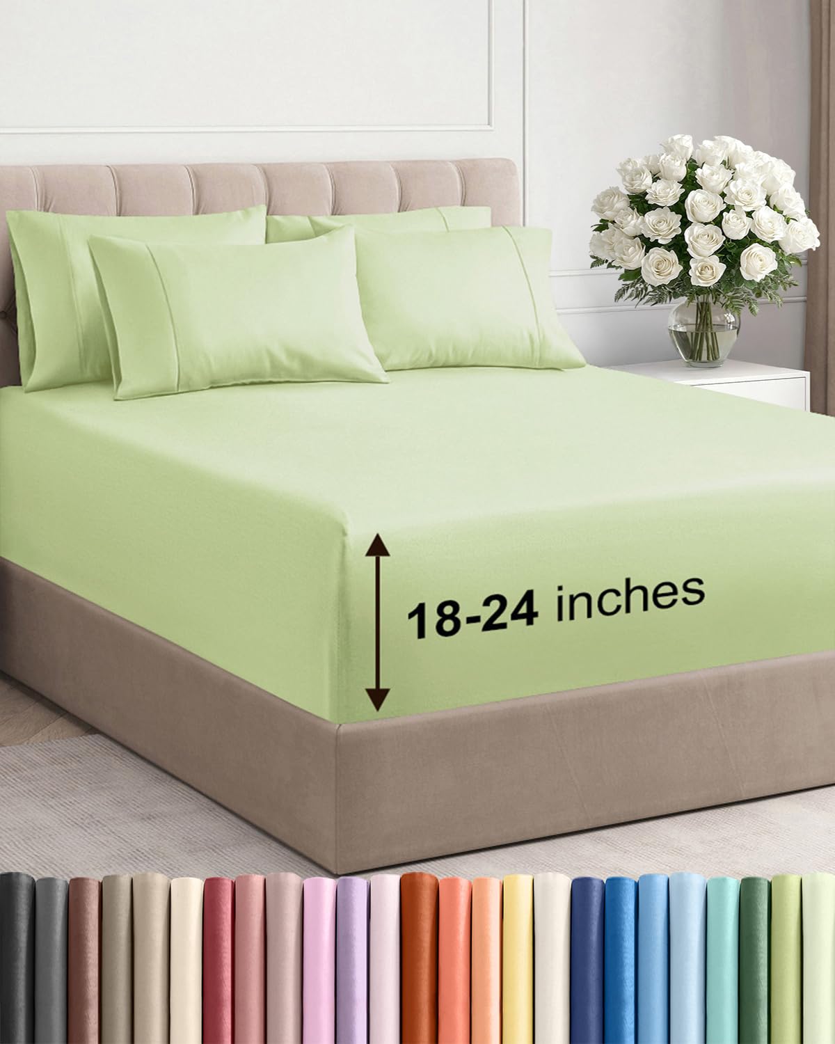 CGK Unlimited extra-deep-queen flat sheet fits very deep mattresses