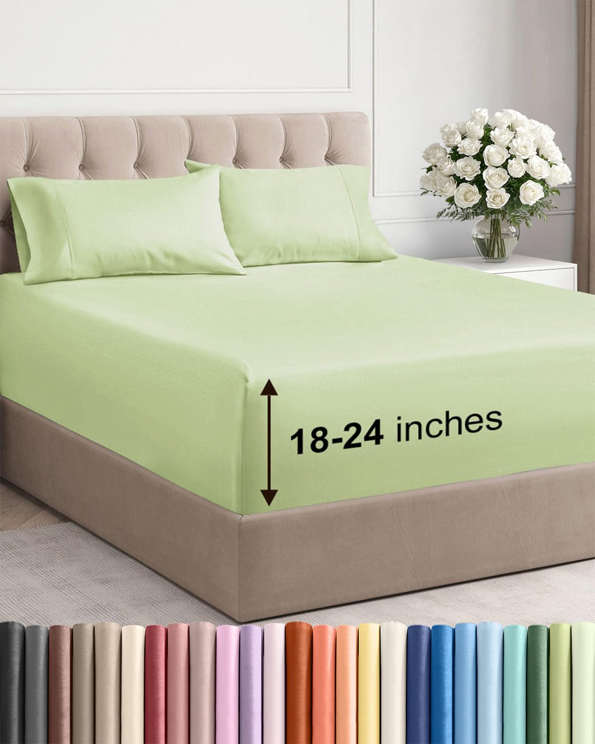 CGK Unlimited Extra Deep Queen Flat Sheet offers breathable softness for smooth sleep.