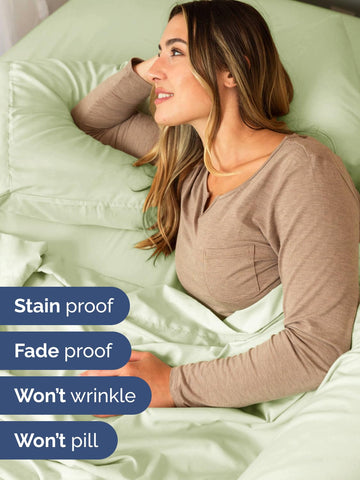 CGK Unlimited extra-deep-queen microfiber fabric offers soft, breathable comfort