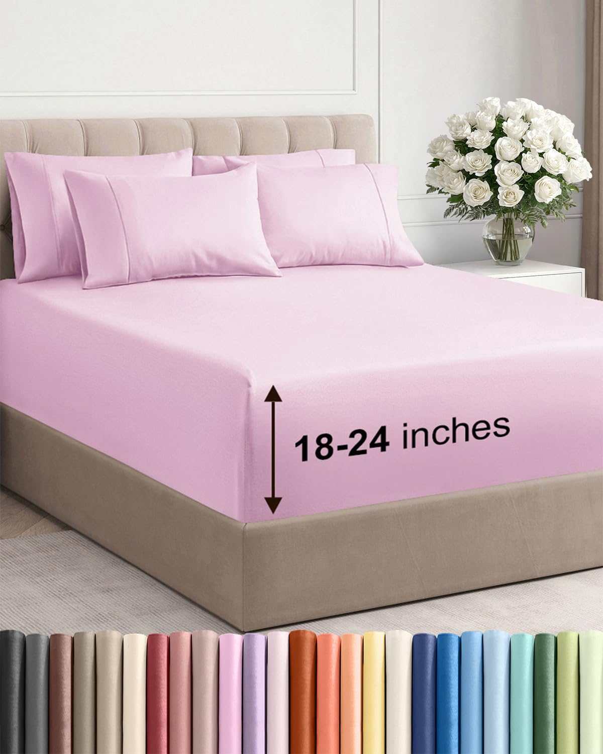 CGK Unlimited extra-deep queen sheets packaging signals premium quality for shoppers.