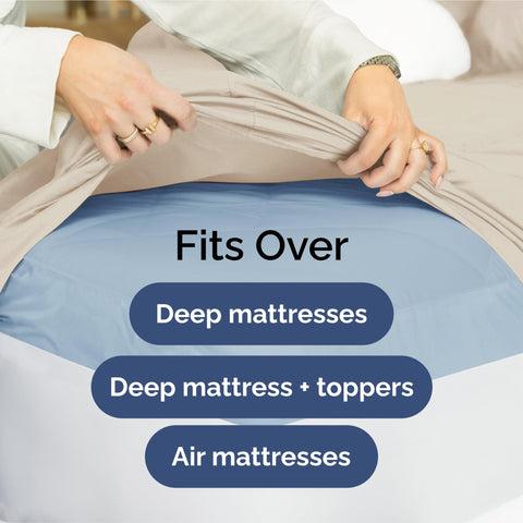 Flat sheet 95 x 102 inches for complete coverage on queen bed