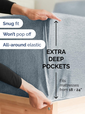 CGK Unlimited deep-pocket sheets stay in place on topper mattresses.