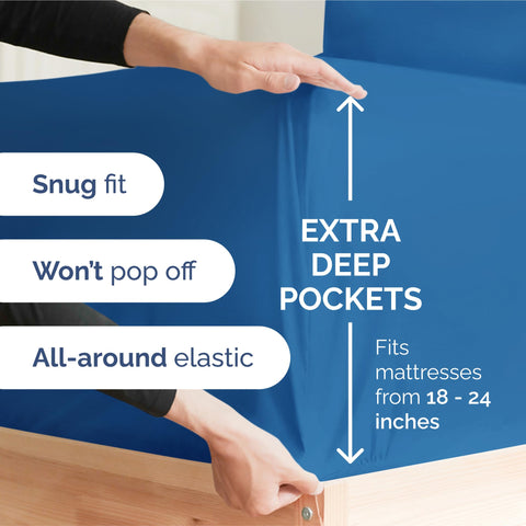 CGK Unlimited sheet fits toppers and pads for a snug, smooth sleeping surface.