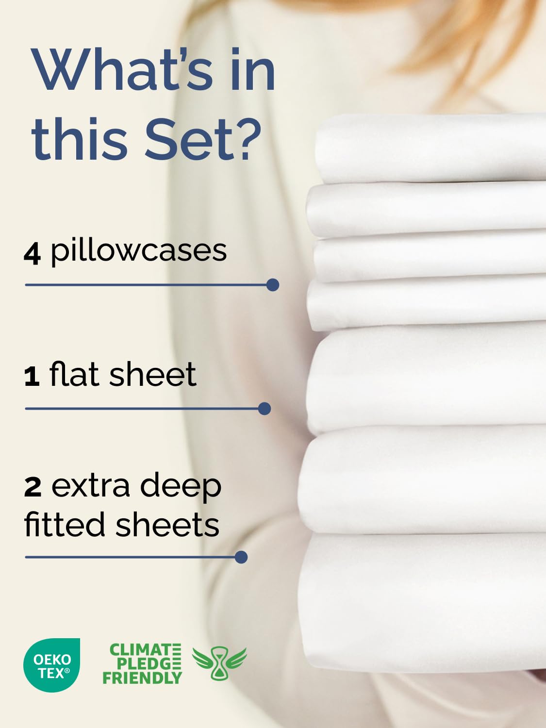 CGK Unlimited extra-deep split-king fitted sheet with 21-inch pockets stays securely in place.