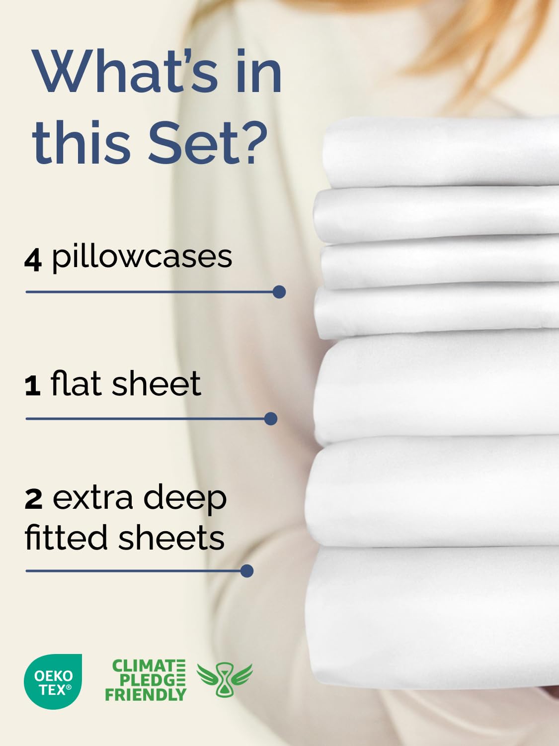 CGK Unlimited extra deep split king fitted sheet with deep pockets stays secure overnight.