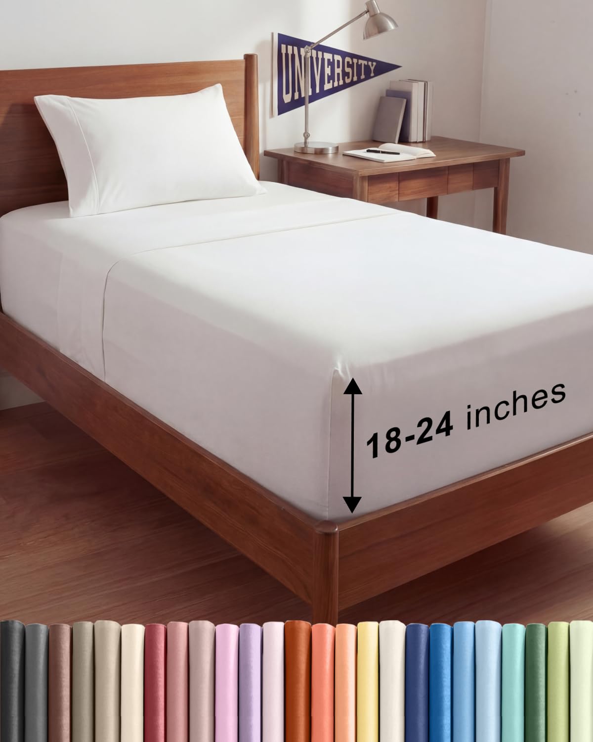 CGK Unlimited Extra Deep Twin XL packaging shows premium bedding quality and care.
